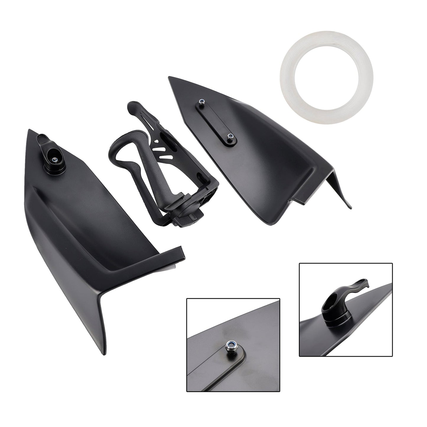 Gancio porta casco e porta bottiglia per Yamaha X-Max 300 2023-2025 nero