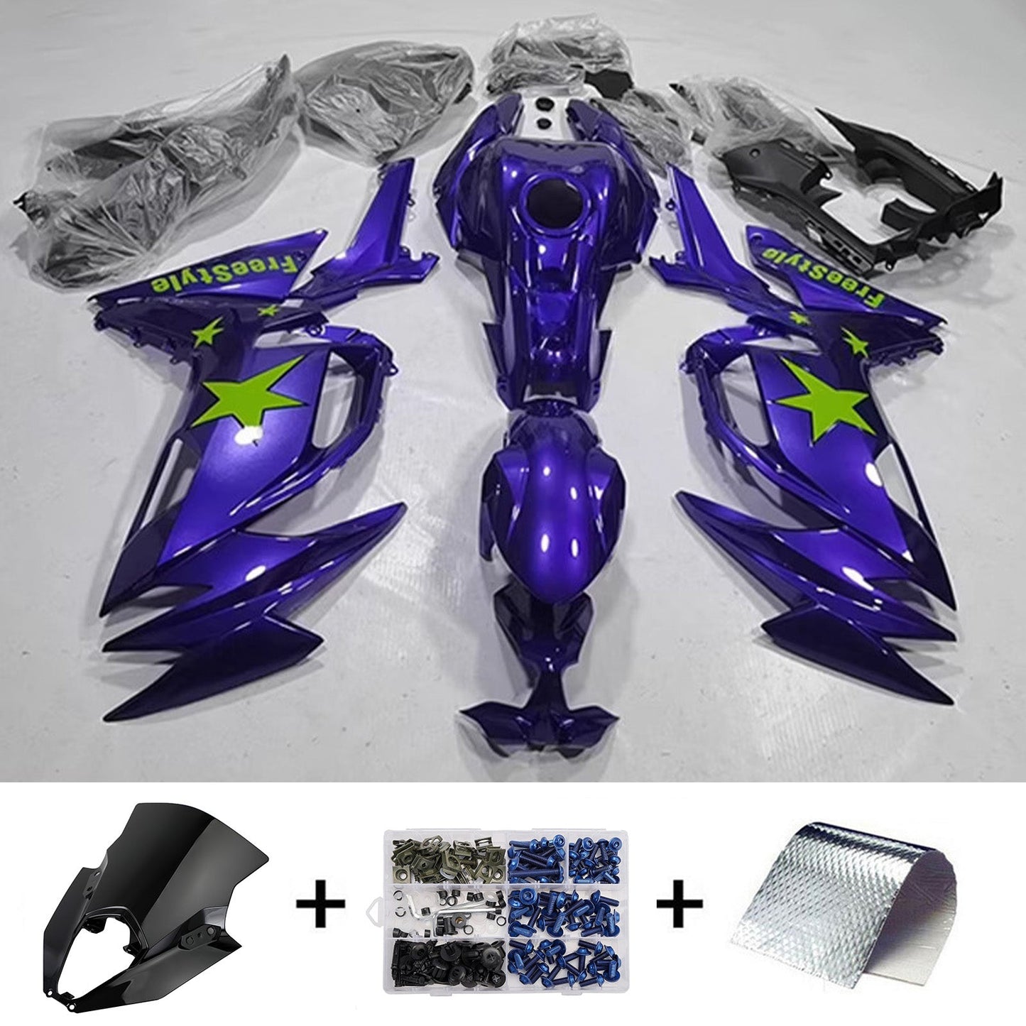Kit carenatura iniezione ABS adatto per Kawasaki ER-6F Ninja650 2020-2026