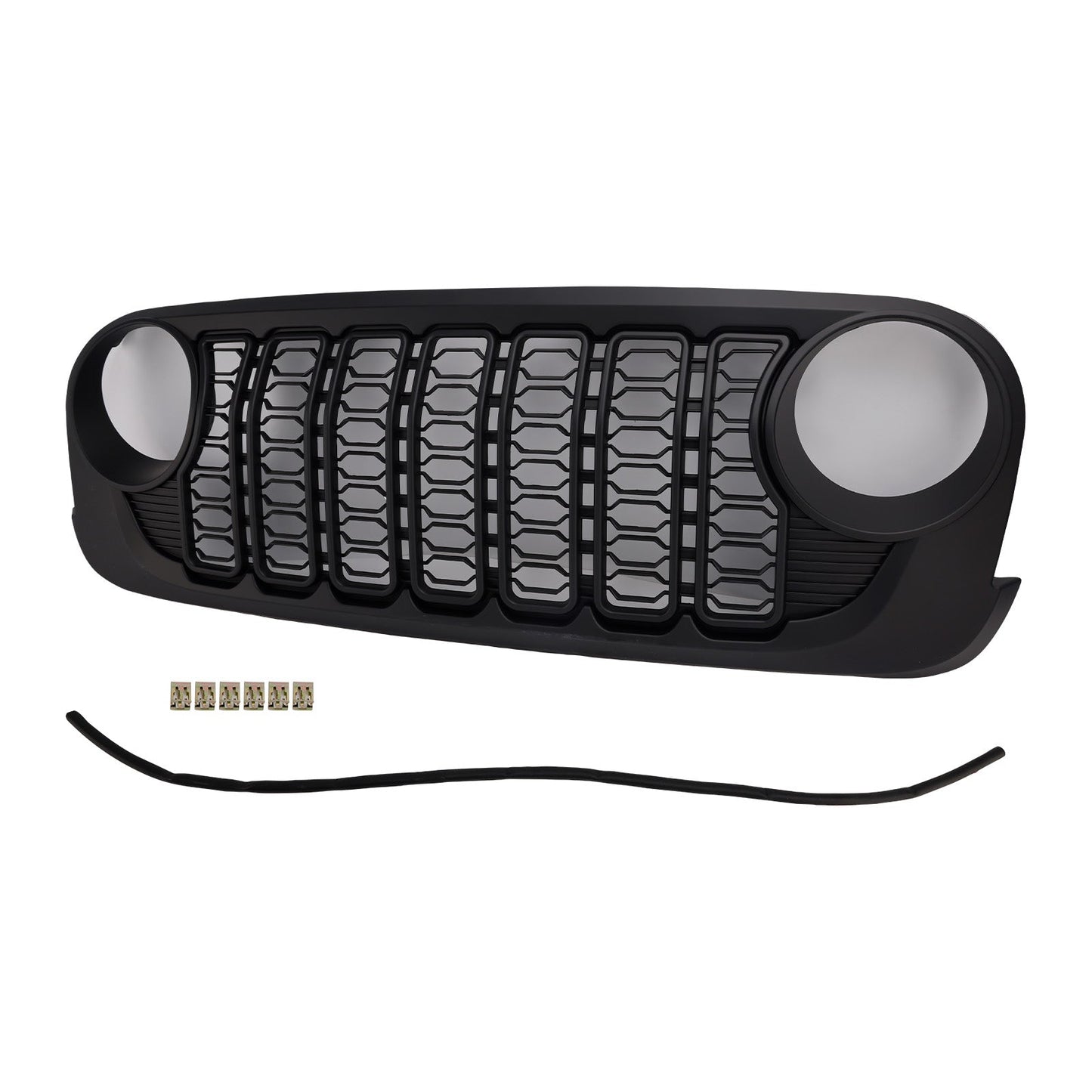 Griglia paraurti anteriore nera per Jeep Wrangler JK JKU Unlimited 2007-2018