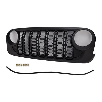 Griglia paraurti anteriore nera per Jeep Wrangler JK JKU Unlimited 2007-2018