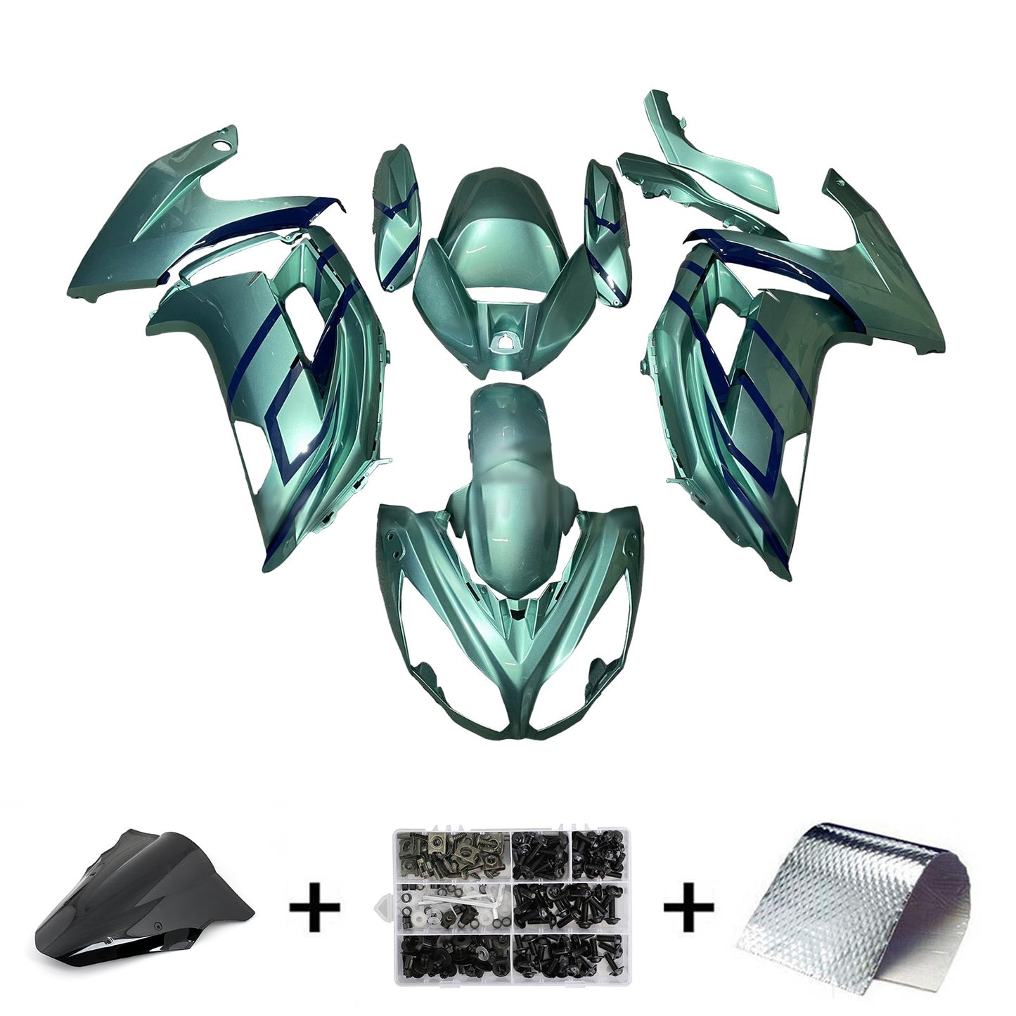 Kit carenatura iniezione in plastica ABS adatto per Kawasaki ER-6F Ninja650 2012-2016