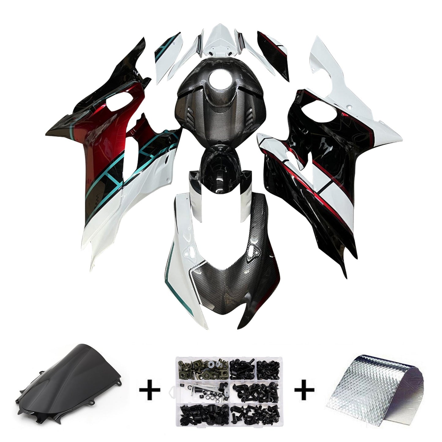 Kit carenatura iniezione in plastica ABS adatto per Yamaha YZF-R6 2017-2023