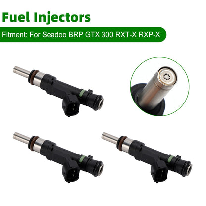 Sea Doo BRP GTX 300 RXT-X RXP-X 3 pezzi 0280158383 Iniettori carburante 420874000