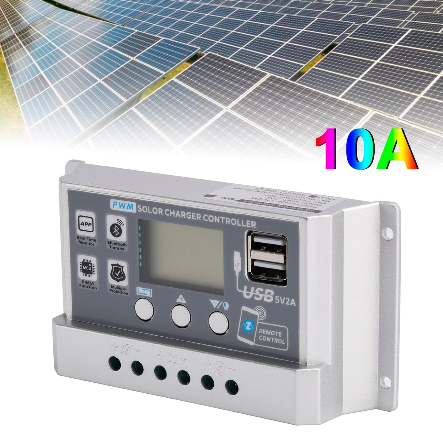 Regolatore solare PWM 10A-60A APP mobile Regolatore solare di controllo intelligente