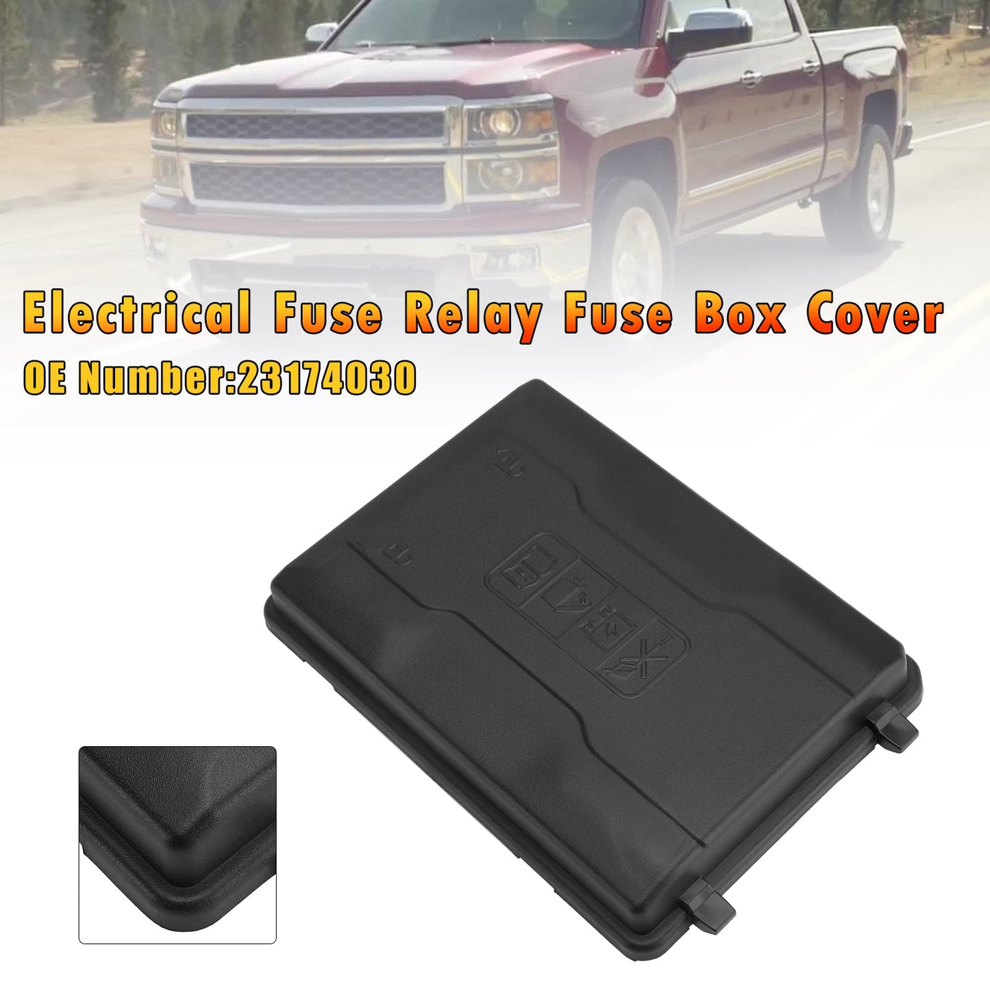 Coperchio della scatola dei fusibili/relè elettrico 23174030 per Chevy Sierra Silverado 2014-2019