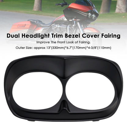 Copertura della cornice del faro anteriore doppio per Road Glide 1998-2013