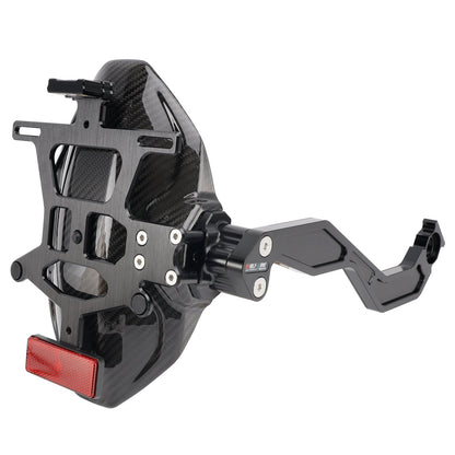 Supporto parafango posteriore in vera fibra di carbonio a LED, adatto per Honda CBR650R CB650R 2024-2025