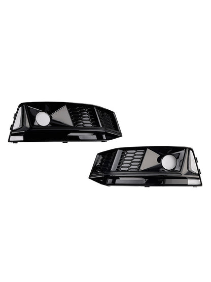 Griglia fendinebbia paraurti anteriore nera per Audi A4 B9 S4 2016-2019 (2 pezzi)