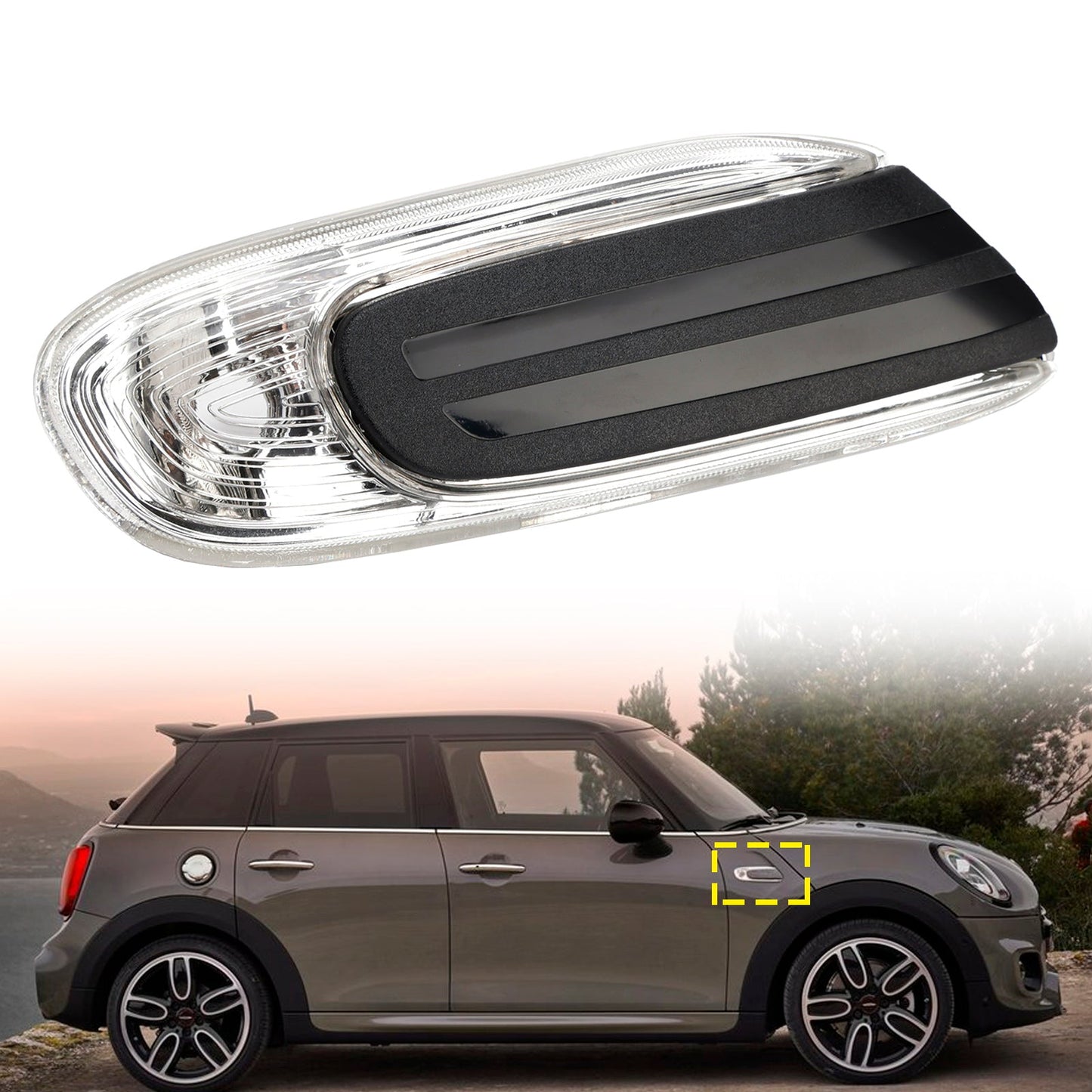63137298348 Indicatore di direzione aggiuntivo bianco destro per BMW Mini F55 F56 F57