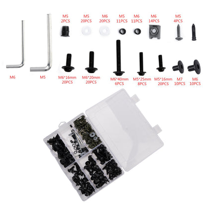 Terminali M6 + - Parti Set Black Set Vite M5 198 Clip / Cladding Viti