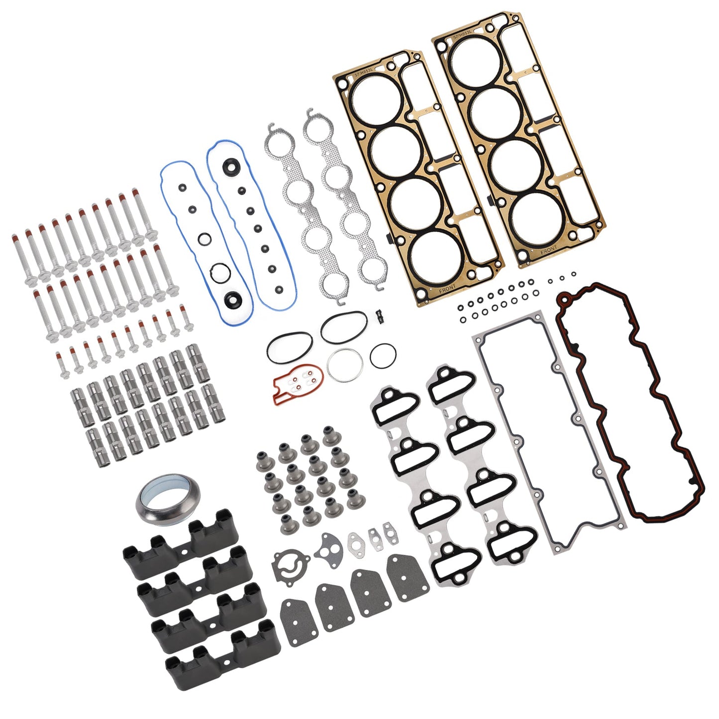 Kit punterie e guarnizioni testata per GMC Sierra 1500 Classic 5.3L 5328CC 325CID V8 OHV NON-AFM del 2007, bulloni della testata, punterie e guide 12595365