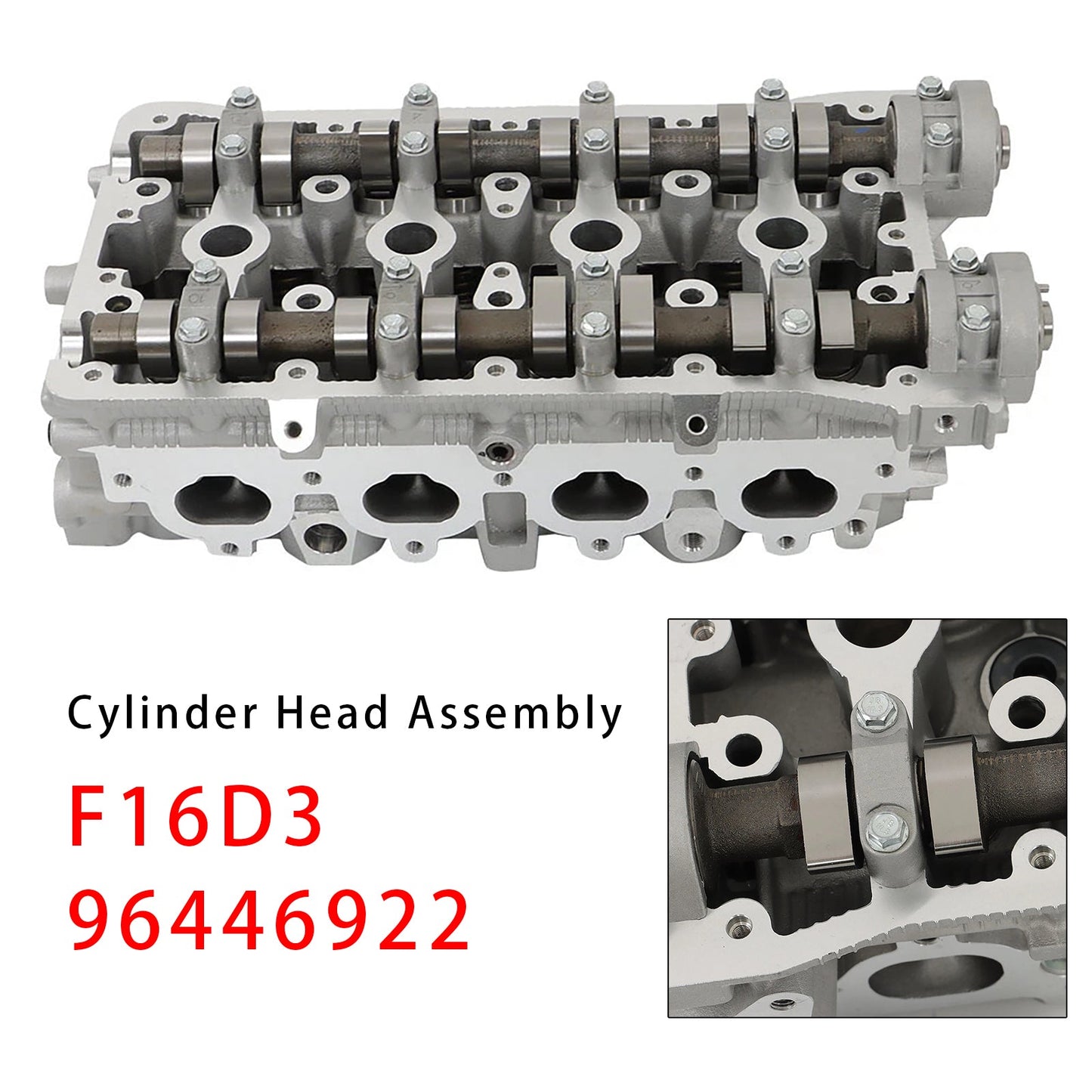 Gruppo testata motore Chevrolet AVEO 1.6L 2004-2007 F16D3 96446922
