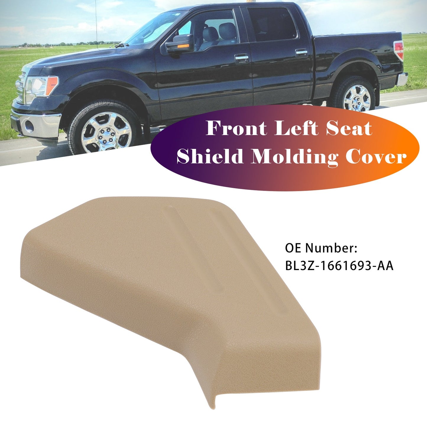 Copertura modanatura di protezione sedile anteriore sinistro BL3Z-1661693-AA per Ford F-150 2011-2014