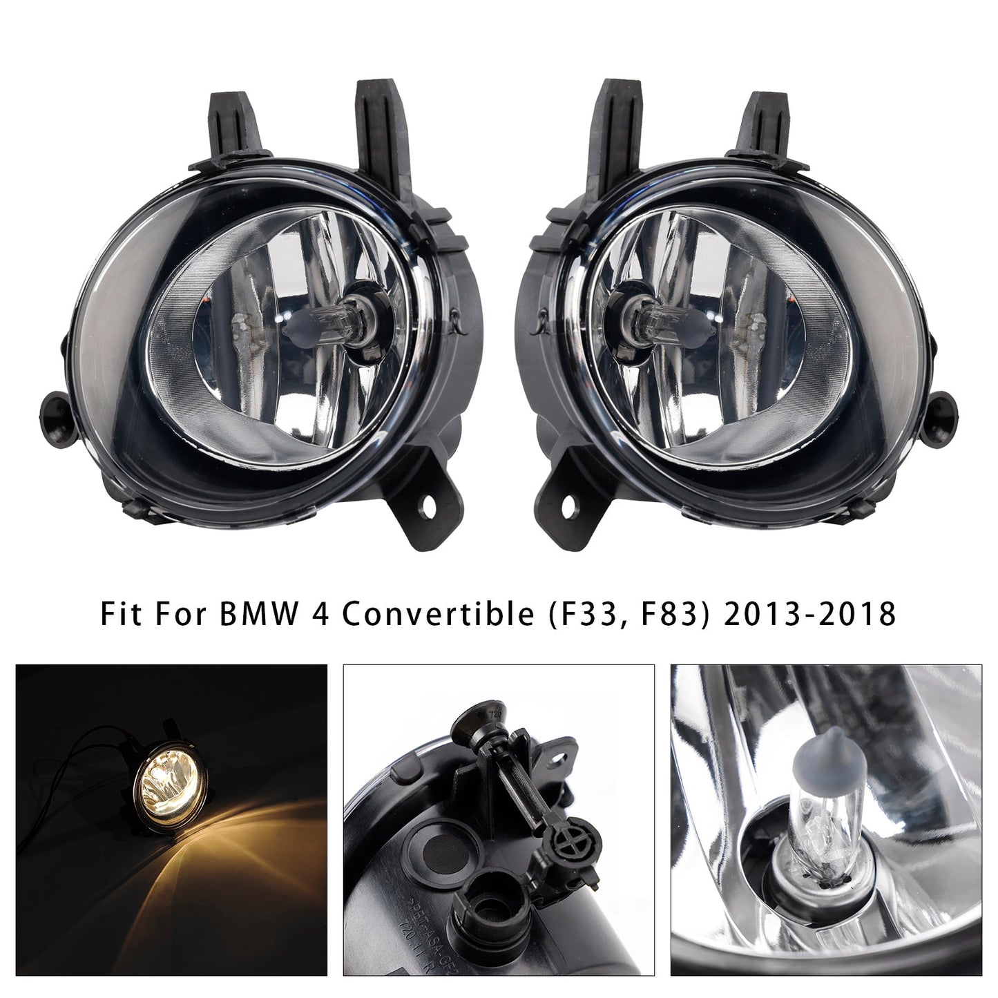 Coppia di fendinebbia anteriori con lampadine per BMW F20 F21 F30 F31 F80 2011-2019