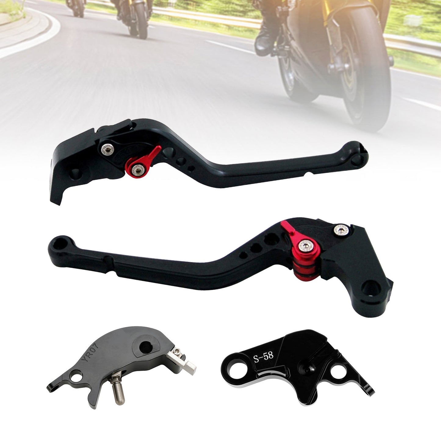 Leva frizione freno lunga adatta per YAMAHA YZF R7 MT-10/SP FZ-10/SP 2022-23