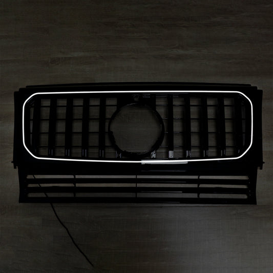 Per Mercedes Benz W463 1990-2018 con griglia per paraurti anteriore nera lucida a LED