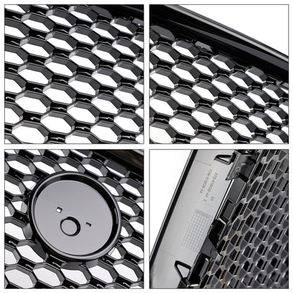 Griglia paraurti anteriore a nido d'ape nero lucido adatta per Jaguar XE 2015-2018