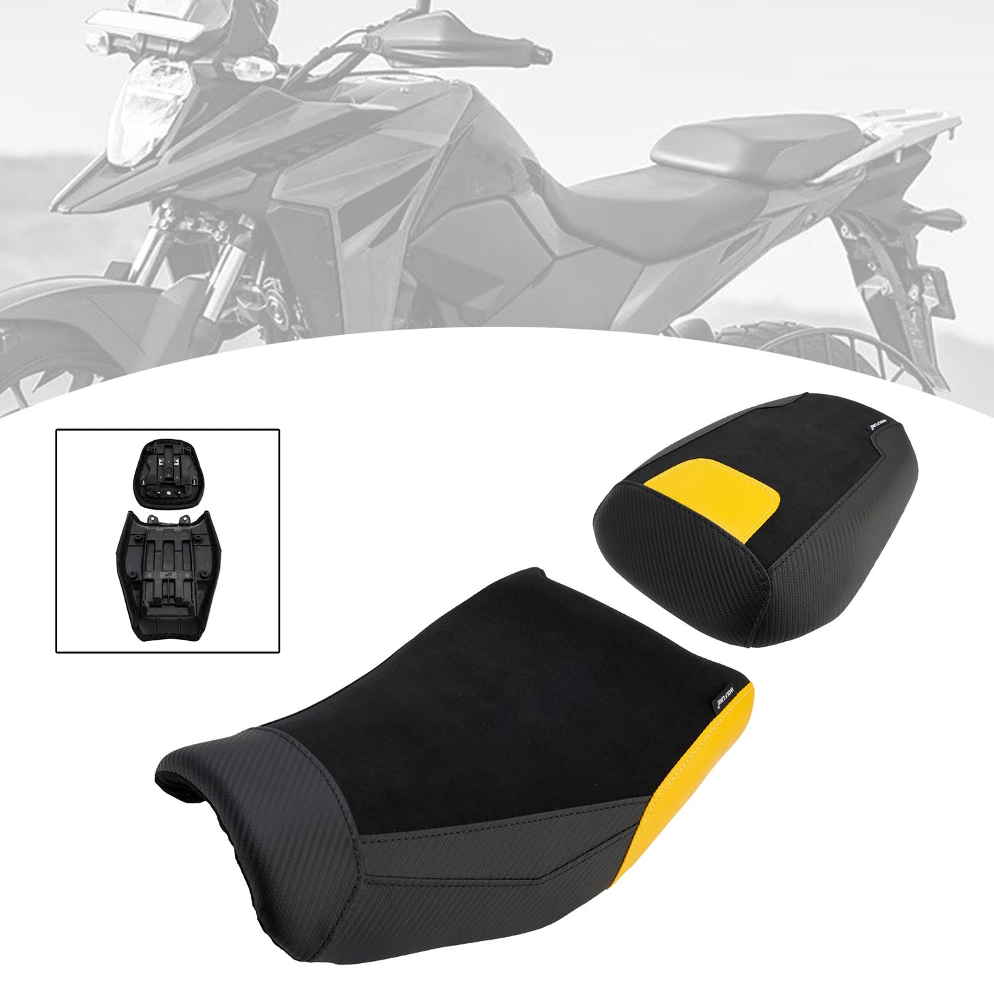 2024-2025 Per Suzuki V-Strom250Sx Parte anteriore inferiore con sedile posteriore conducente passeggero Giallo