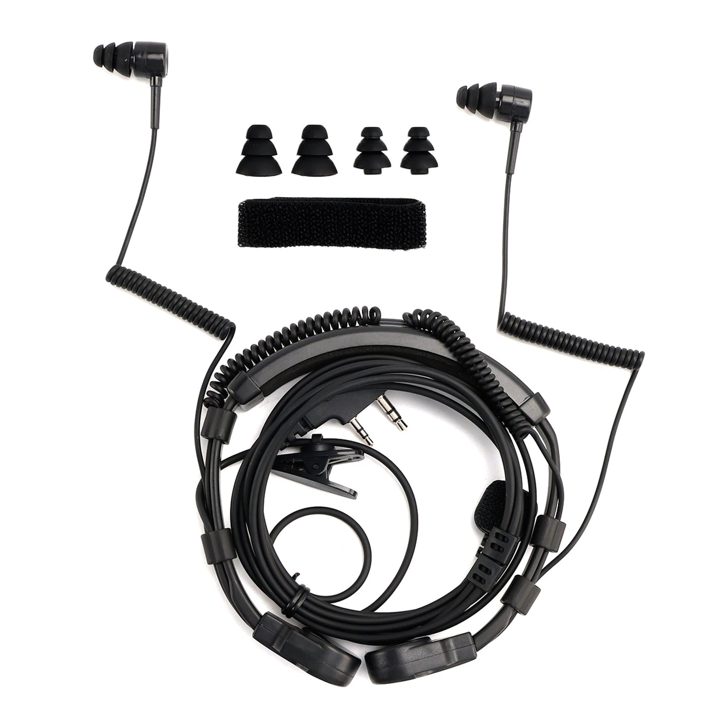 Cuffie con microfono a vibrazione telescopico K-Head per TK-208 TK-220 TH-D7 TH-F6
