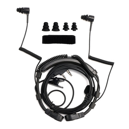 Cuffie con microfono a vibrazione telescopico K-Head per TK-208 TK-220 TH-D7 TH-F6