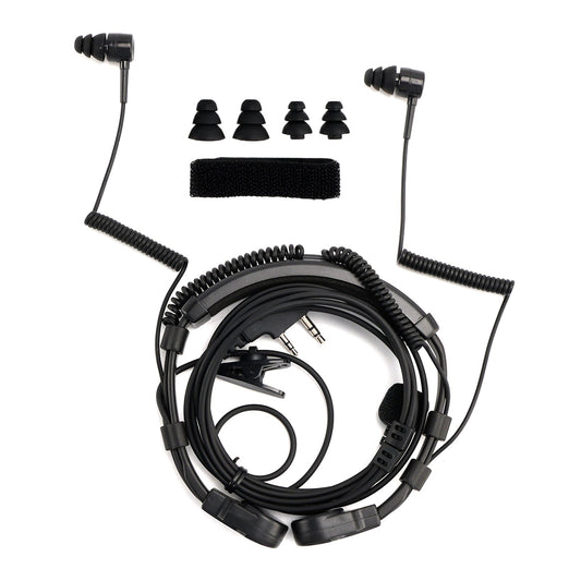 Cuffie con microfono a vibrazione telescopico K-Head per TK-208 TK-220 TH-D7 TH-F6