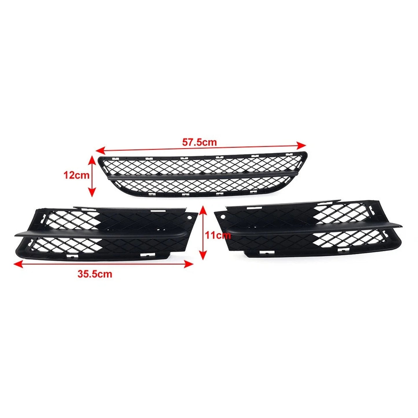 Set griglia inferiore paraurti anteriore per BMW Serie 3 E90 E91 2006-2008 51117134074