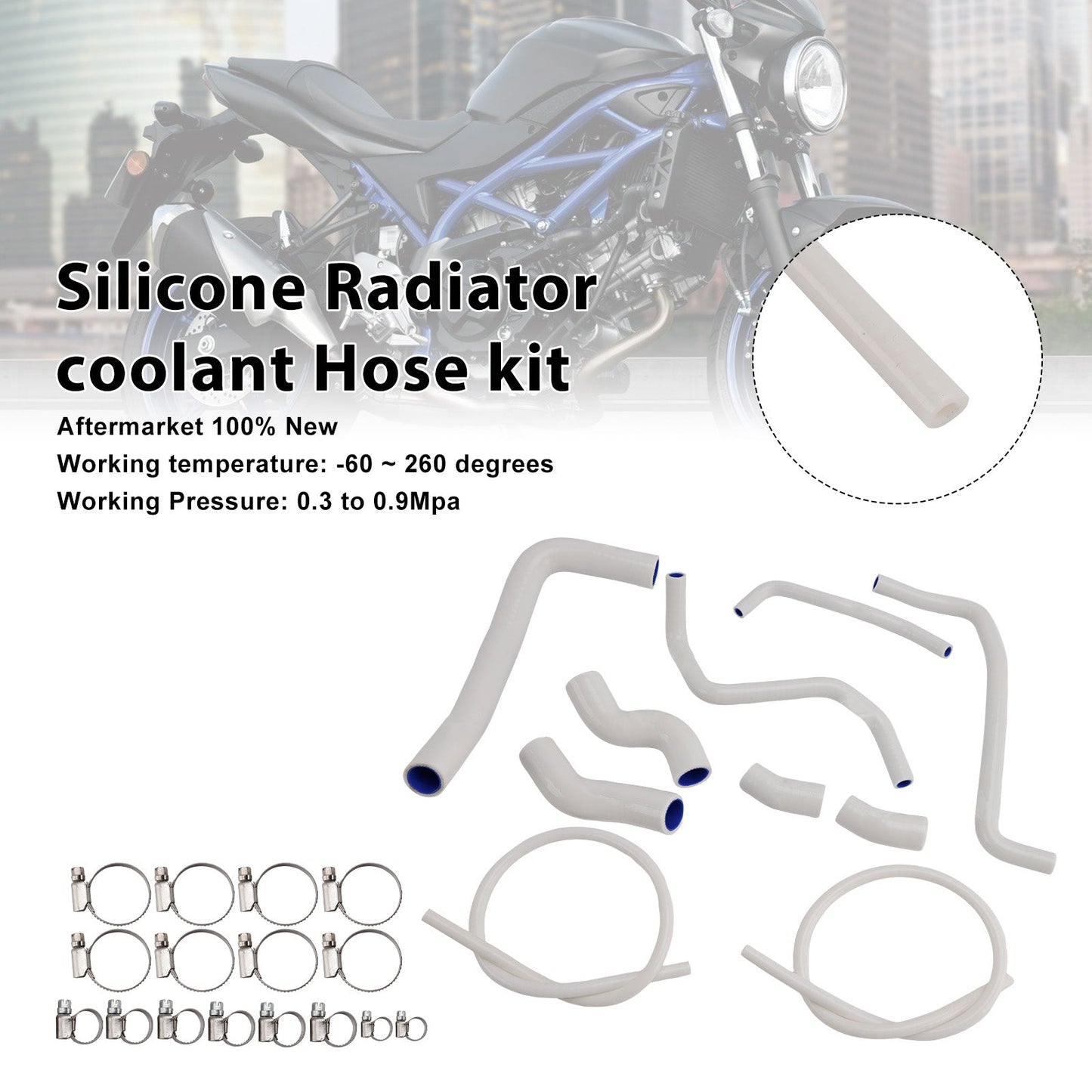 Tubo flessibile del liquido di raffreddamento del radiatore in silicone Suzuki SV 650 SV650 2016-2025