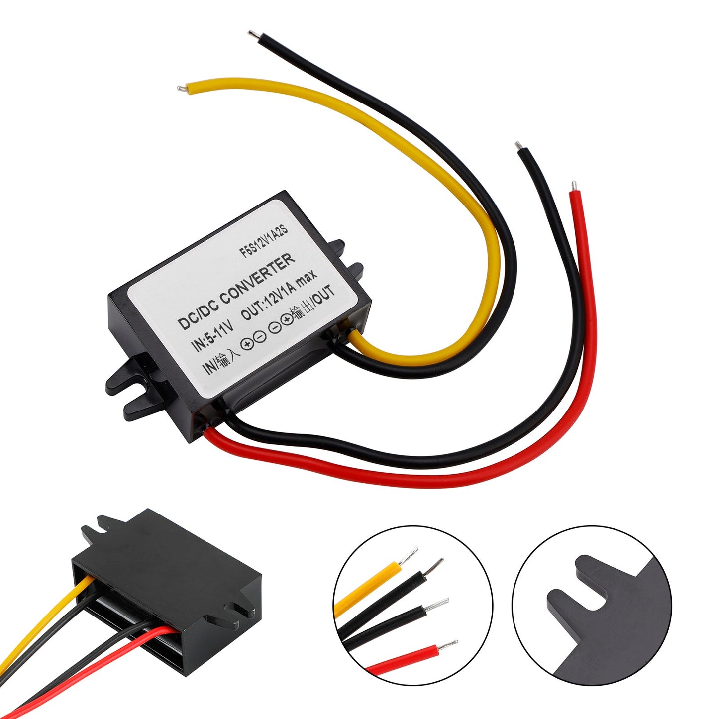 Convertitore di alimentazione per auto DC-DC 6V-12V 1A 12W Step Up, regolatore impermeabile
