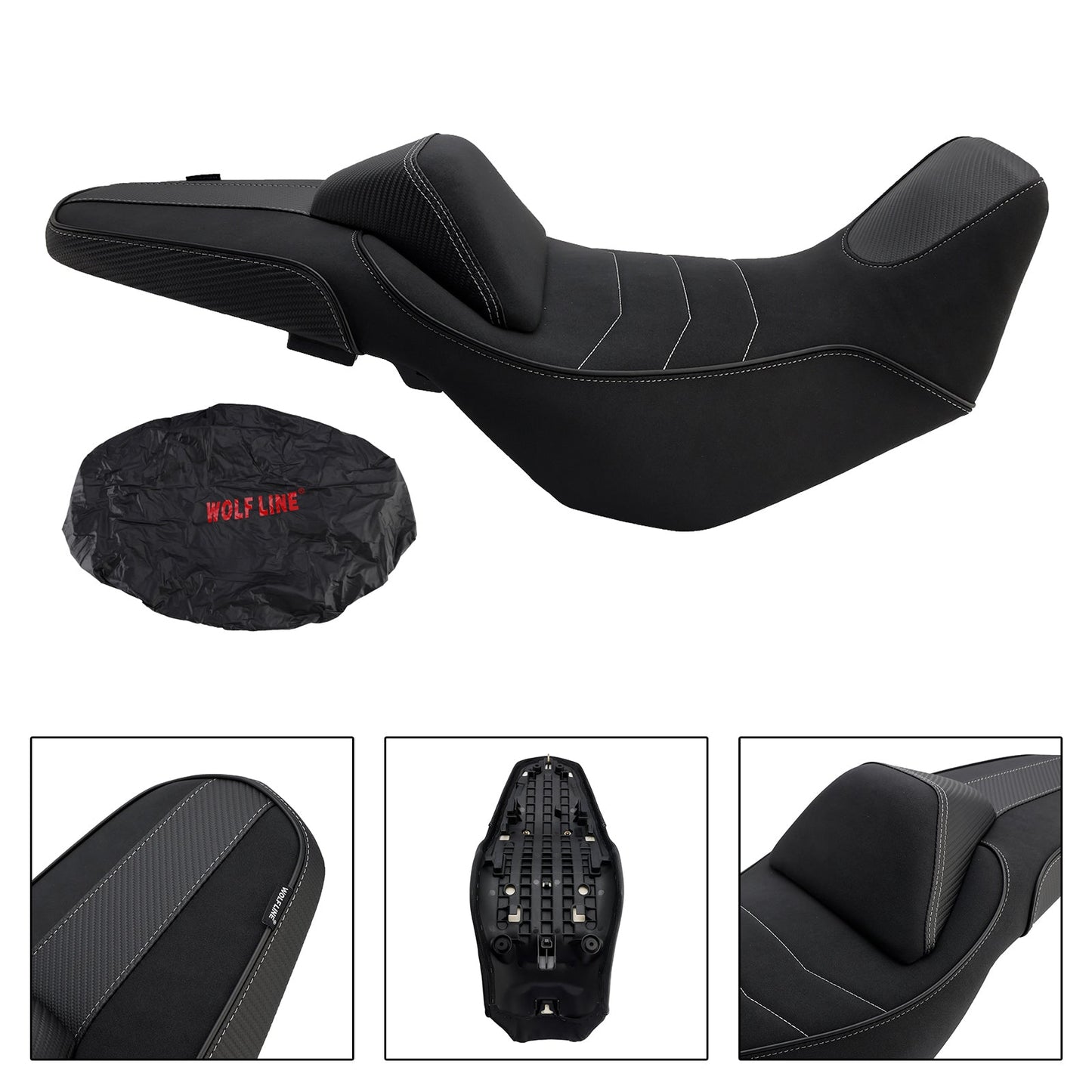 Sella passeggero completa per Honda Nx400 Nx500 2024-2025 con cuscino +15 mm