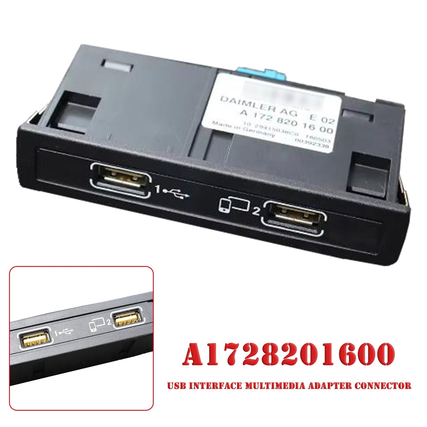 Connettore adattatore multimediale interfaccia USB Mercedes-Benz W246 Classe B 2012-2019 A1728201600