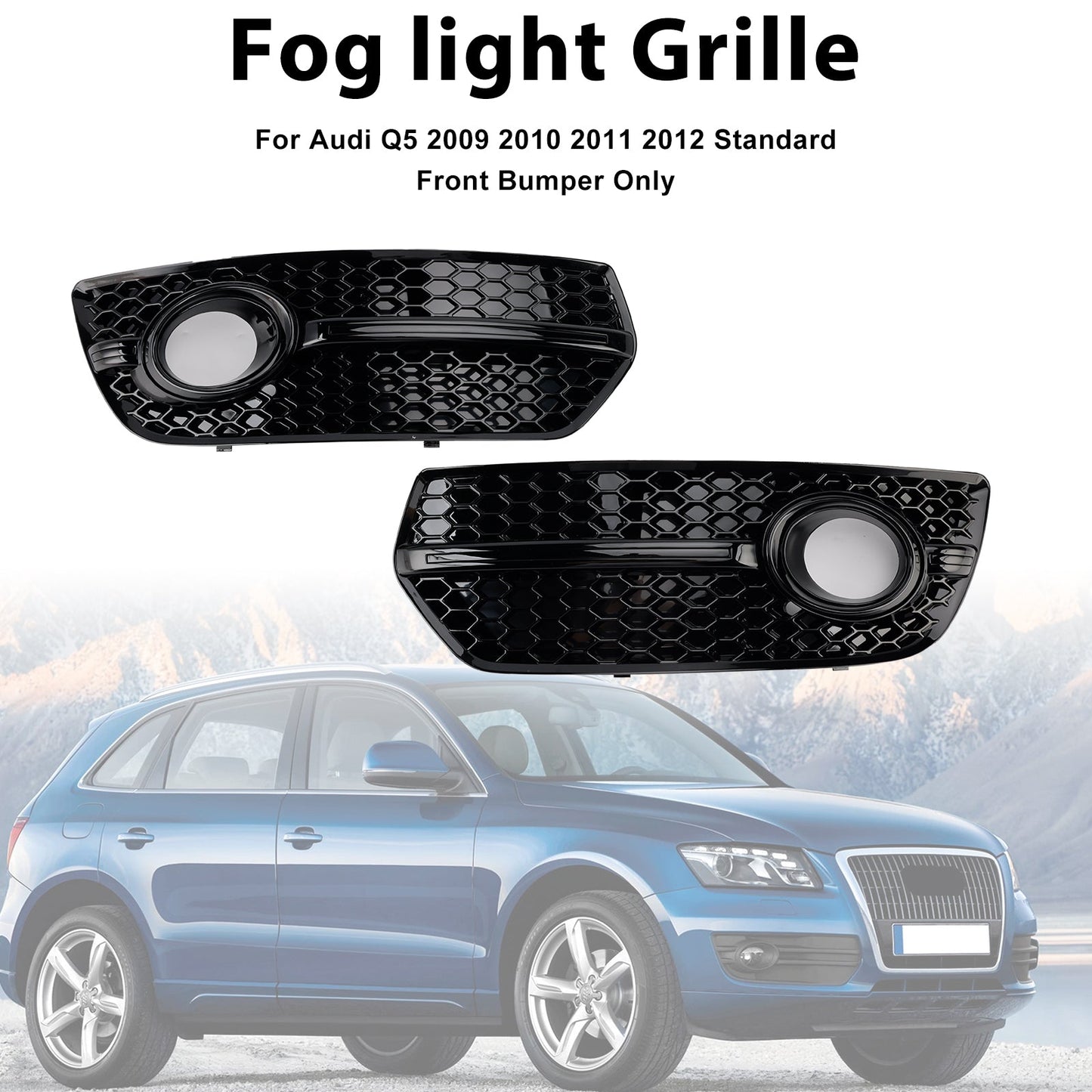 Copri fari fendinebbia per griglia paraurti anteriore Audi Q5 2009-2012 (2 pezzi)