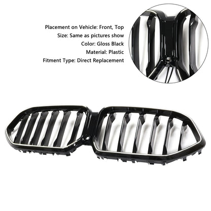Griglia paraurti anteriore nera BMW X6 G06 M50i 2020-2022 con foro per telecamera