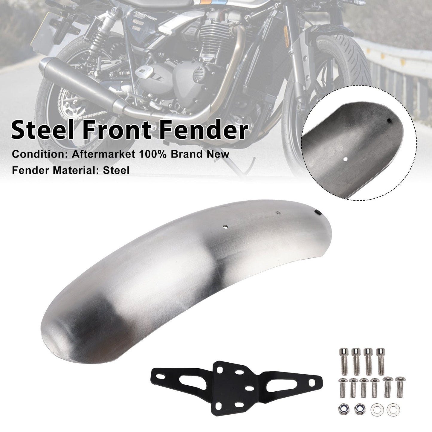 Parafango anteriore in acciaio per Street Scrambler 900 Speed Twin 900