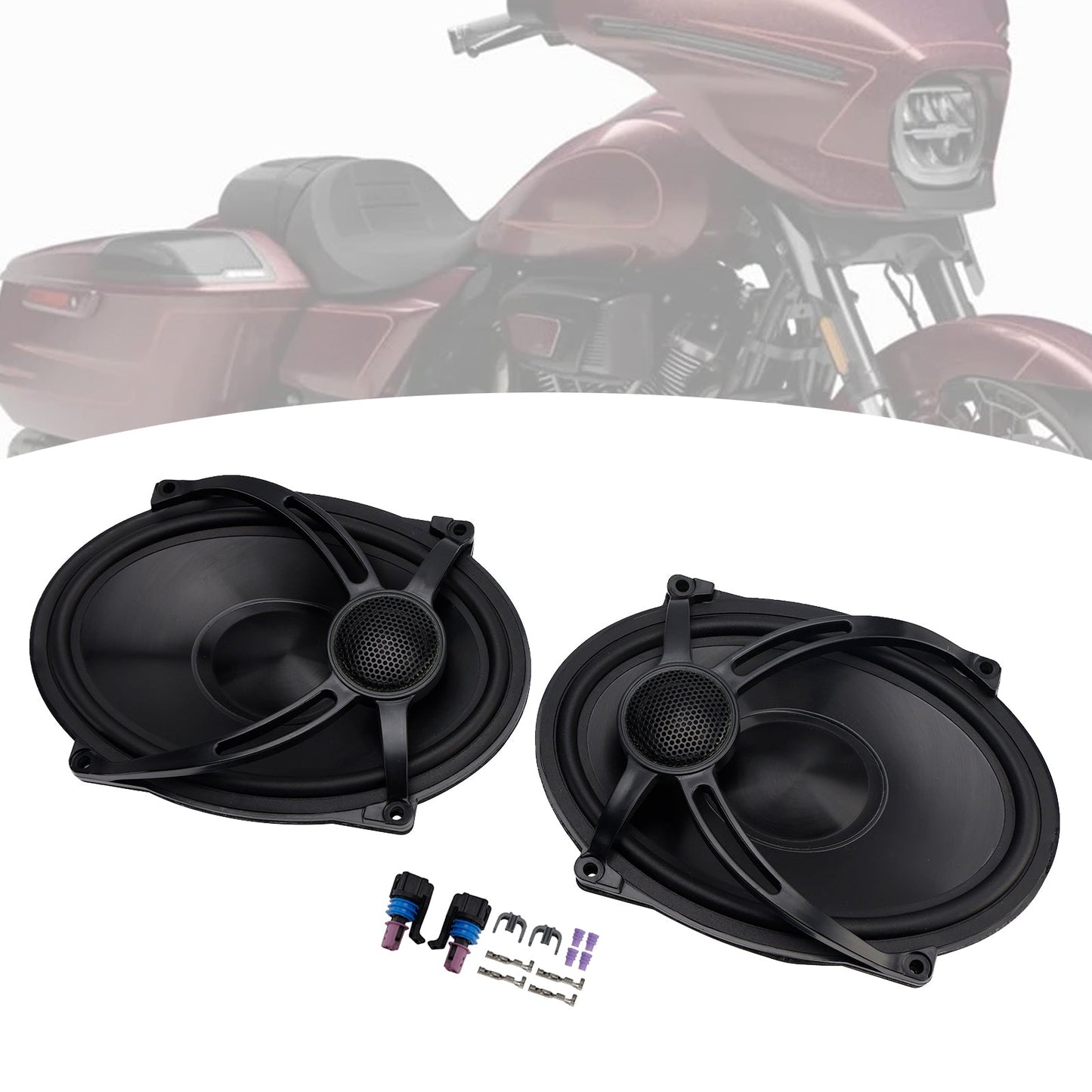 Kit altoparlanti per coperchio borsa laterale Touring Road Glide Flhr 2X 5""X7"" 1994-2024