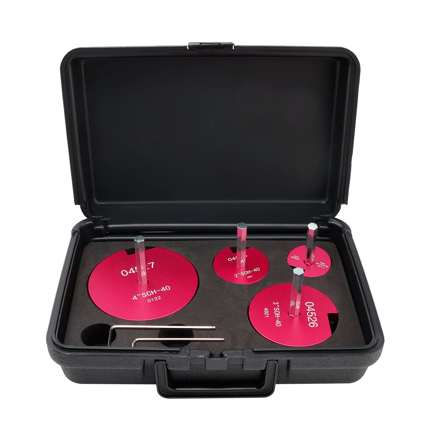 Kit di alesatori per tubi in PVC da 4 pezzi, raccordi per raccordi, strumenti idraulici SCH, per trapani da 1/2"