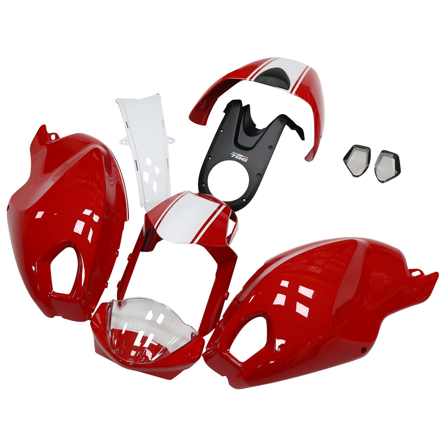 Kit di carene stampate a iniezione per Ducati Monster 696 796 1100 S EVO di tutti gli anni