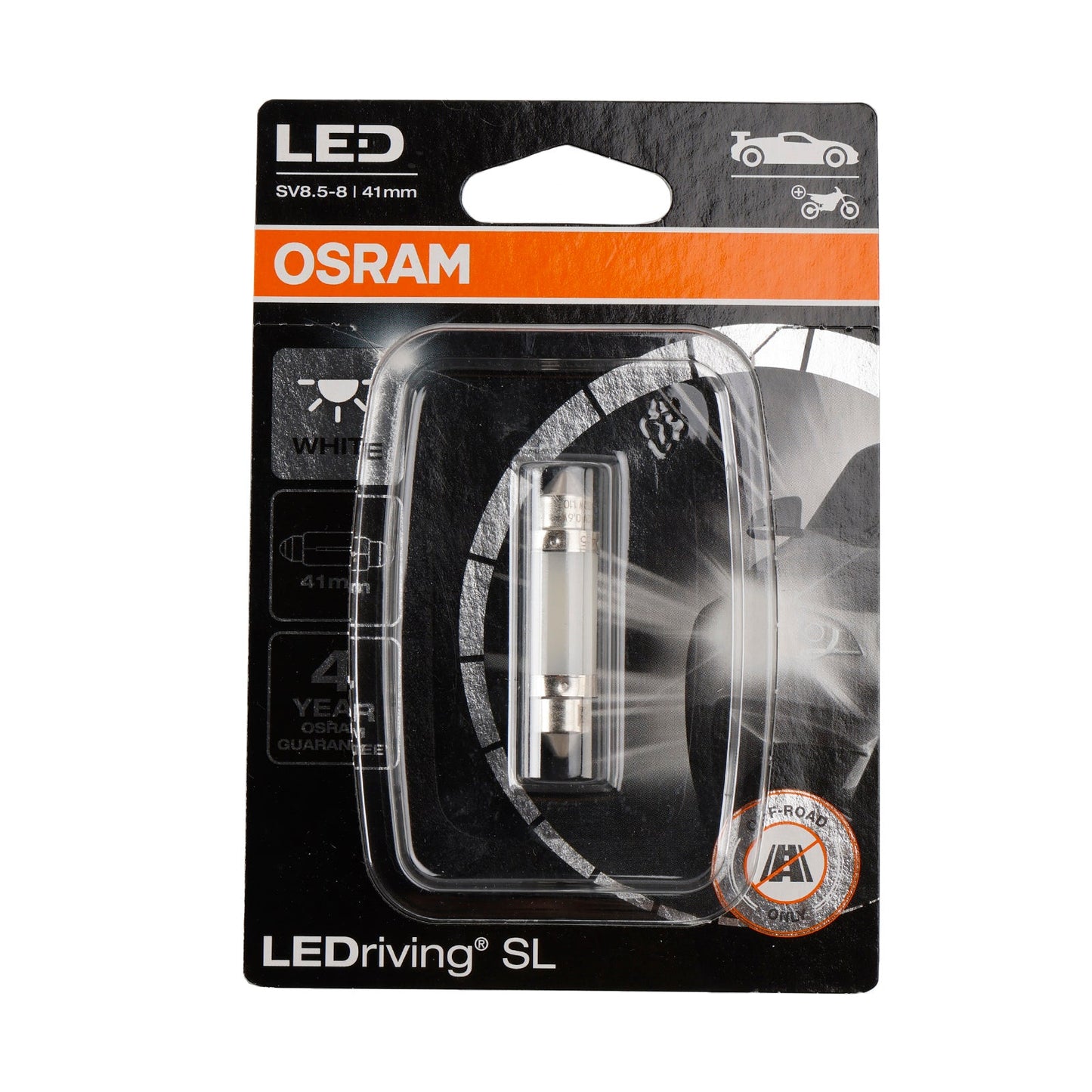 Luce auto LEDriving SL C5W 6413DWP 41MM 12V 0,6W 6000K per OSRAM