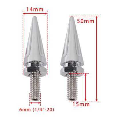 3 bulloni per parabrezza Silver Spike per Street Glide Electra Glide Touring '14-'25