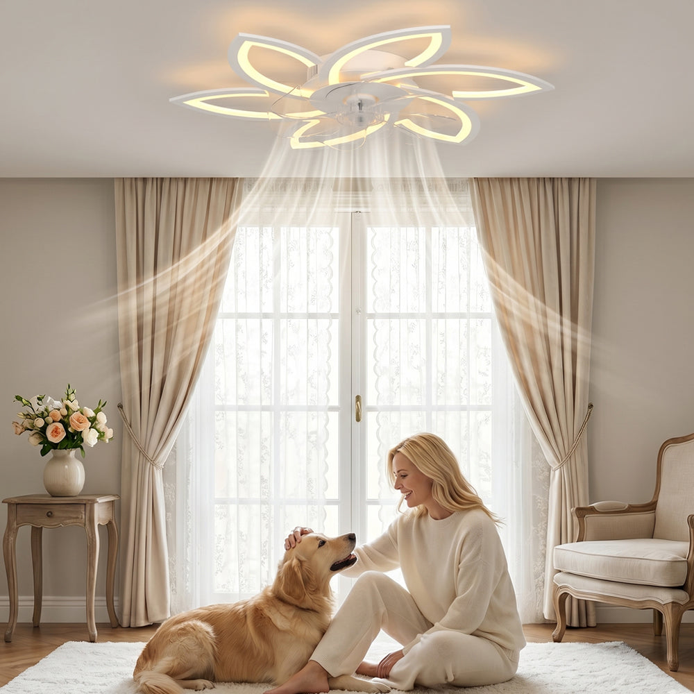 Con illuminazione e telecomando silenzioso Ventilatore da soffitto con LED