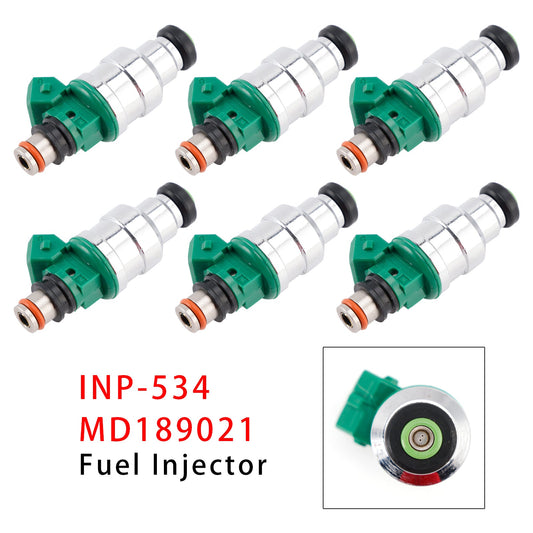 Set di 6 iniettori di carburante per Mitsubishi Montero 1994-1996 3.5L V6 INP-534 MD189021