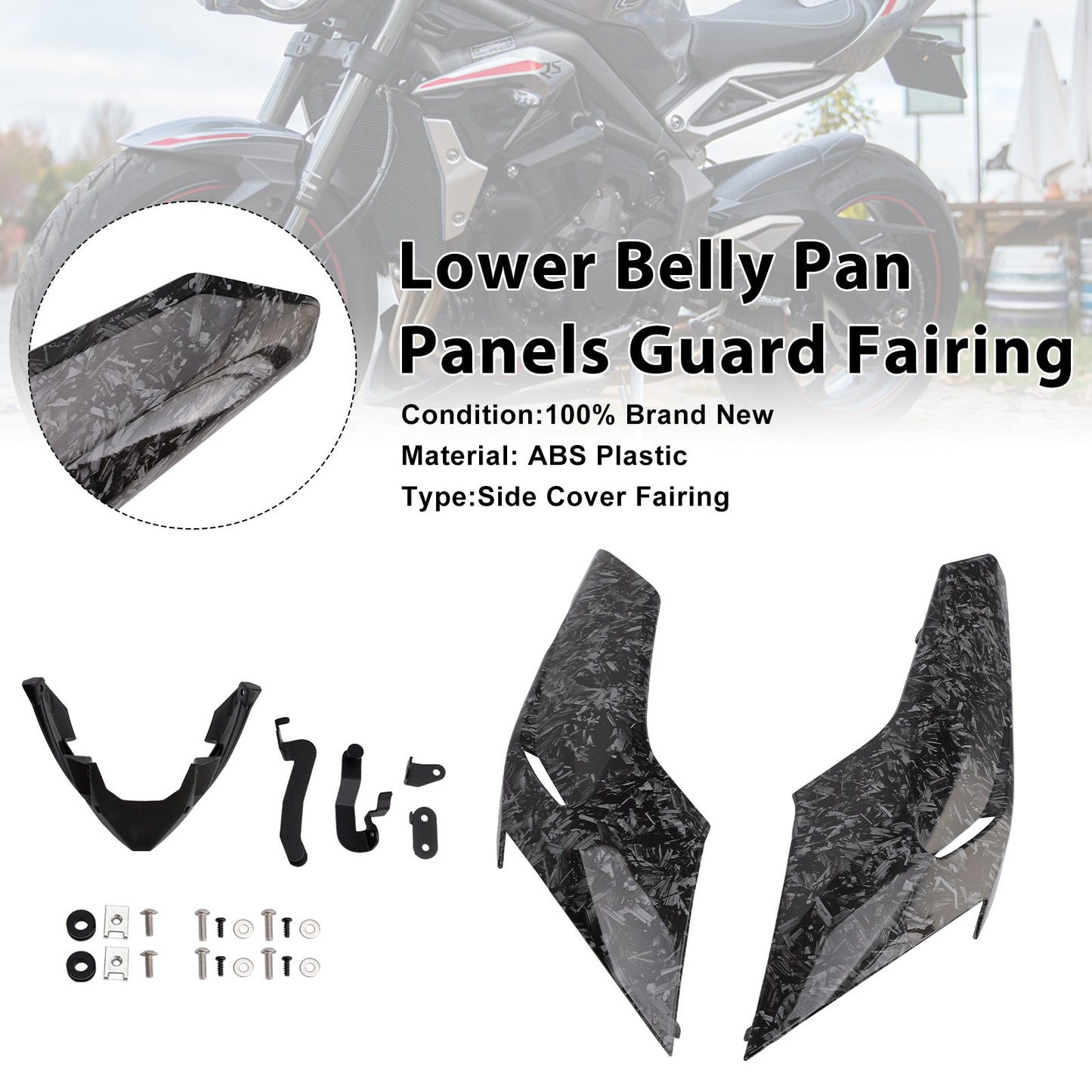 Pannelli inferiori di protezione della carenatura per Street Triple 765 R/RS 2020-2022