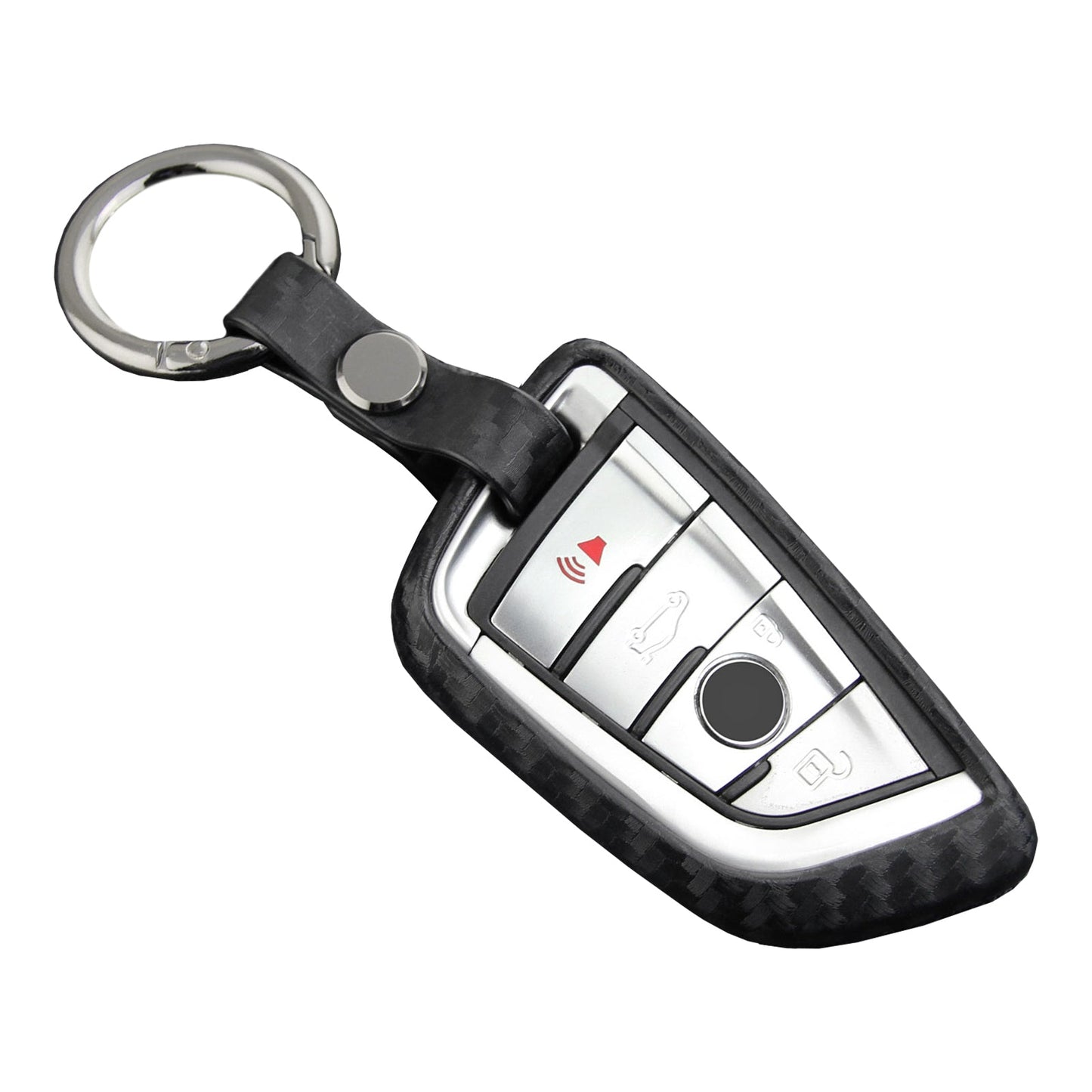 Custodia in similpelle e silicone per chiave auto con fibbia per BMW