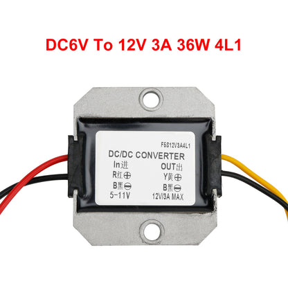 Convertitore/regolatore DC/DC impermeabile da 6 V a 12 V 3 A 36 W