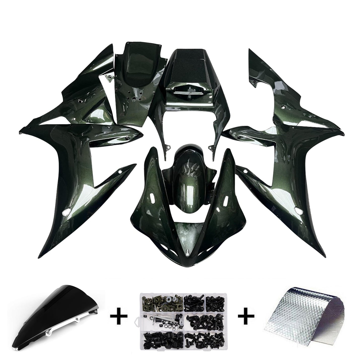 Kit carenatura iniezione plastica ABS per Yamaha YZFR1 YZF-R1 2002-2003