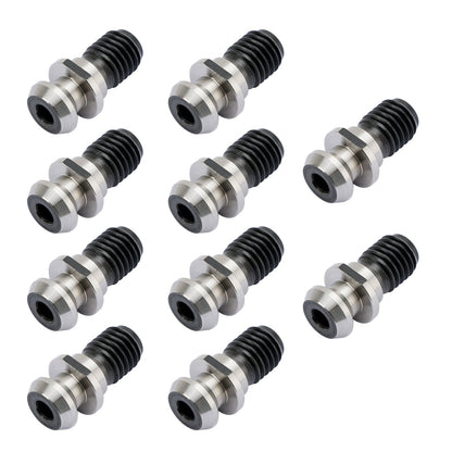 10 pz. CAT40 45° 0,740" Manopola di ritenzione del perno di trazione adatta per Mazak Fadal CNC argento