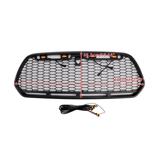 Griglia paraurti anteriore nera opaca Ford Transit MK8 Raptor 2015-2018 con LED