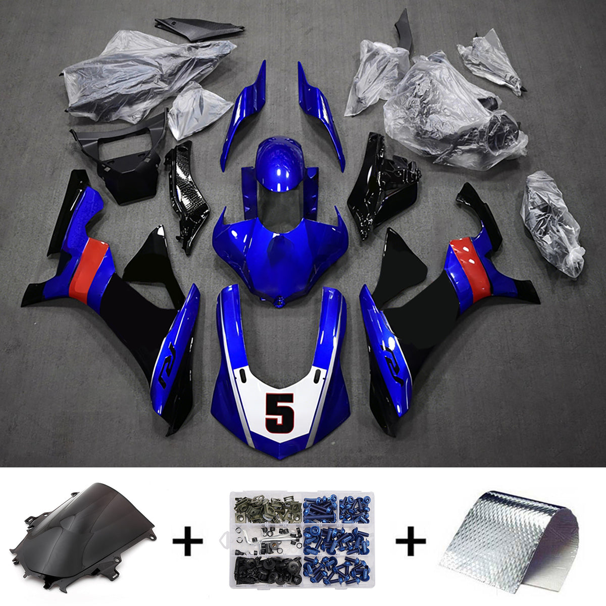 Kit carenatura in plastica ABS a iniezione adatto per Yamaha YZF 1000 R1 2015-2019
