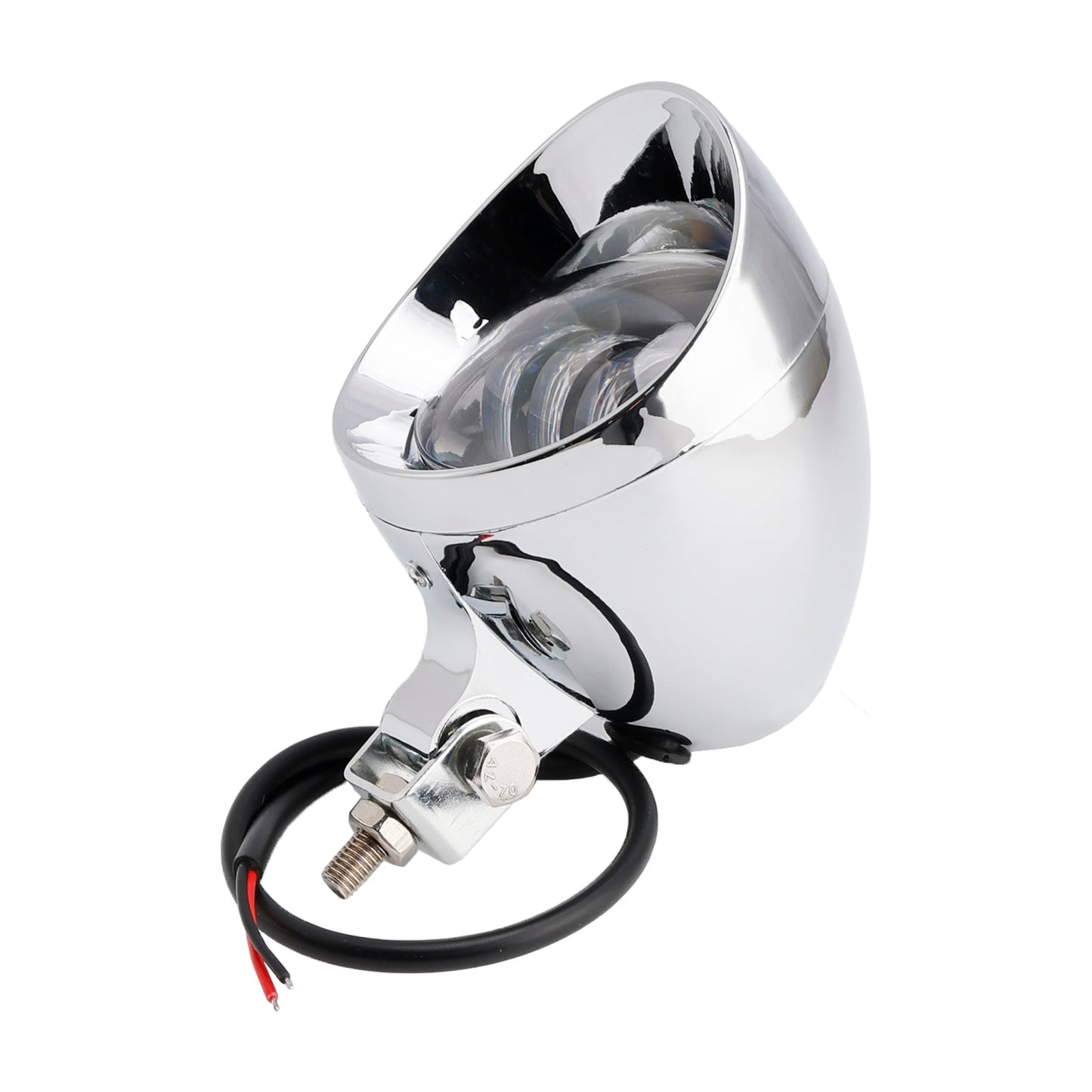 Faro fendinebbia cromato personalizzato per moto, adatto per bobber, chopper e racer