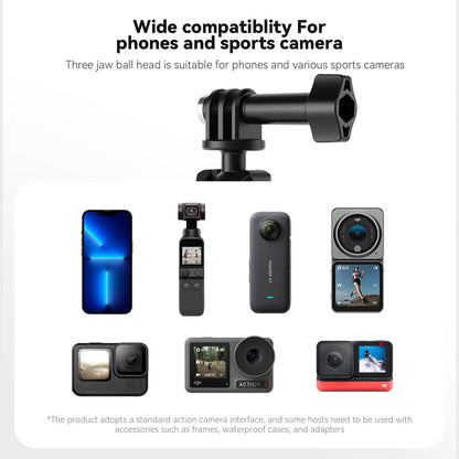 Supporto universale leggero e resistente con ventosa per Dji Gopro13/Insta 360 Go3
