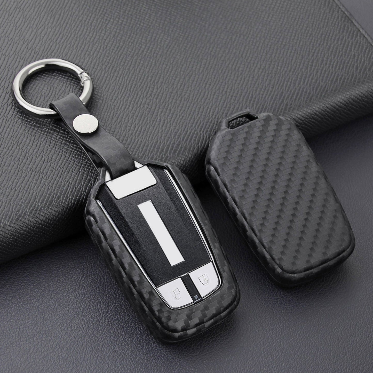 Custodia in pelle e silicone per chiave auto con fibbia per Isuzu